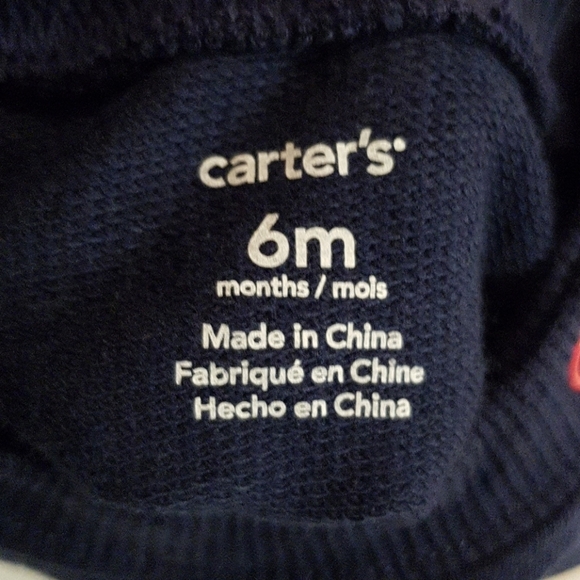 Carter's boys Fire truck sweatshirt 6 months - Picture 3 of 4